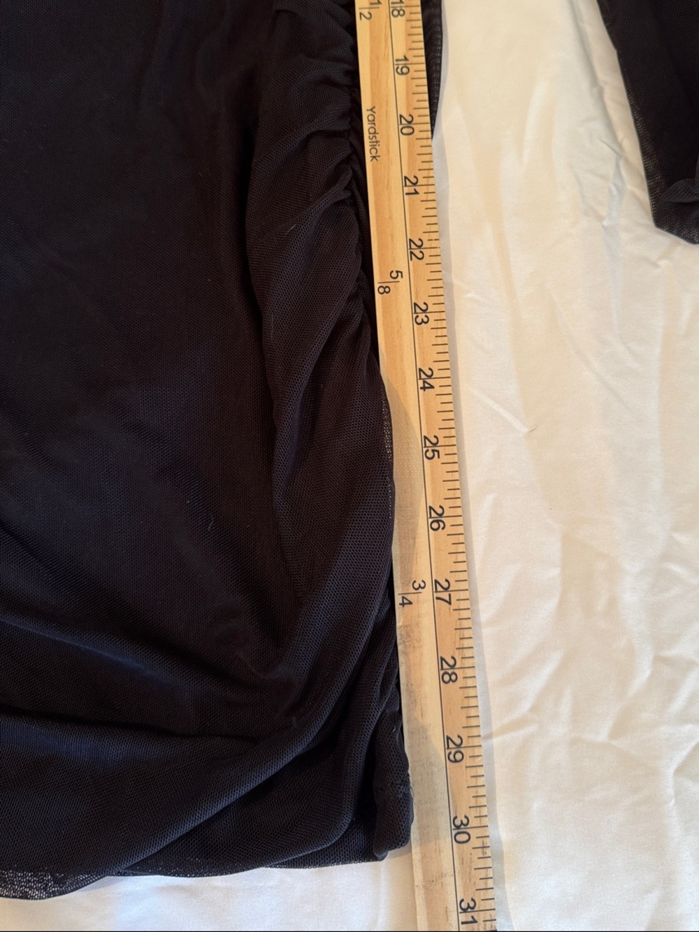 Rue21 Black Ruched Mesh Long Sleeve Bodycon Dress - Picture 4 of 4